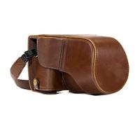 MegaGear MG982 Ever Ready Leather Camera Case and Strap for Fujifilm X-T30, X-T20, X-T10 (16-50mm / 18-55mm Lenses) - Dark Brown