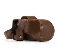 MegaGear MG991 12-40 mm Ever Ready Leather Case and Strap with Battery Access for Olympus OM-D E-M5 Mark II Camera - Dark Brown