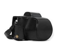 MegaGear MG993 Olympus OM-D E-M10 Mark II, E-M10 (14-42mm) Ever Ready Leather Camera Case and Strap - Black