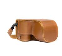 MegaGear Sony Alpha A6500 (16-70, 18-135 mm) Ever Ready Leather Camera Case and Strap - Light Brown