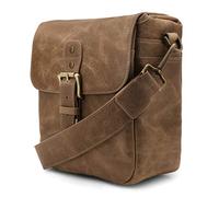 MegaGear Torres Mini MG1702 Genuine Leather Camera Messenger Bag for Mirrorless, Instant and DSLR Cameras - Mink