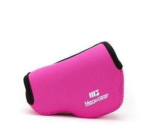 MegaGear ''Ultra-Light'' Neoprene Camera Case, Bag - Protective Cover for Canon PowerShot G1 X Mark II - with Carabiner for Easy Carrying (Hot Pink)