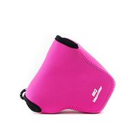 MegaGear Ultra Light Neoprene Case with Carabiner for Canon G3X Camera - Hot Pink
