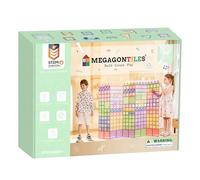 MEGAGONTILES 120PCS Premium Magnetic Tiles Set | STEM-Authenticated Magnetic Building Blocks | Educational Construction Toy for Kids Ages 3-8 (Boys & Girls)