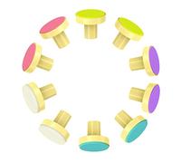 Megainvo 10Pcs Replacement Baby Nail File Heads, Safe and Colorful Nail File Pads for New Giraffe Shaped Electric Baby Nail Trimmer Grinder, Suitable for Infants and Toddlers