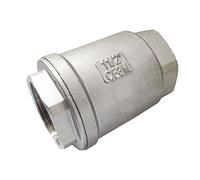 Megairon 1-1/2" NPT Female WOG1000 Check Valve,Spring Loaded In-line Low Cracking Pressure,Stainless Steel SS316 CF8M