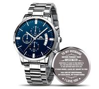 MEGALITH Husband Gifts Mens Watches: Valentine's Day Anniversary Birthday Wedding Present for Him - Stylish Romantic Husband Gift from Wife Personalized