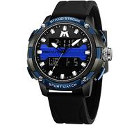 MEGALITH Mens Digital Watches Sports Waterproof Multifunction Analogue Quartz Fashion Big Face Wristwatch Military Stopwatch with LED Luminous Date