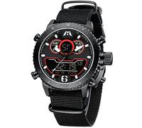 MEGALITH Mens Digital Watches Sports Waterproof Multifunction Analogue Stylish Big Wristwatch Military Stopwatch with LED Luminous Date