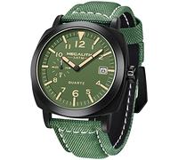 MEGALITH Mens Military Watches: Stylish Analogue Quartz with Date Display Waterproof for Urban Commuters & Daily Use