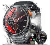 MEGALITH Smart Watch Men Fitness: 113+ Sports Modes IP68 Waterproof Flashlight 1.85" HD Screen Smartwatch - Tracker Blood Pressure Sleep Monitor Green