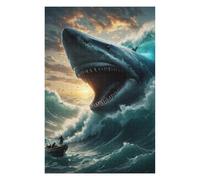 Megalodon Attack Jigsaw Puzzle for Adults, 1000 PCS