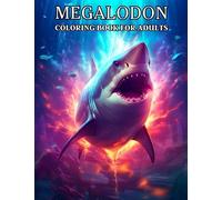 Megalodon Coloring Book For Adults: Megalodon Shark Designs with Fish and Ocean Patterns : Stress Relief And Relaxation