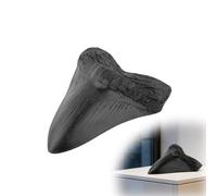 Megalodon Dinosaur Shark Tooth Natural Fossilized Megalodon Shark Tooth,Black with Serrations Shark Dinosaur Teeth Fossils,Adult, Unisex, Indoor, Prehistoric, 1 Player, Automatic, Plastic