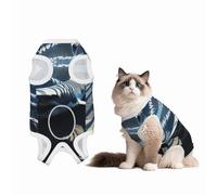 Megalodon Dog Surgery Suit Recovery Suit, Breathable Full Body Dog & Cat Surgical Suit with Cute Prints, Alternative to Cone for Spay Neuter Wound Care, Male & Female Pets Medium