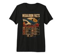 Megalodon Facts Educational Prehistoric Shark Science Premium T-Shirt