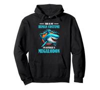 Megalodon Shark Human Costume Funny Ocean Predator Humor Fan Pullover Hoodie
