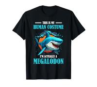 Megalodon Shark Human Costume Funny Ocean Predator Humor Fan T-Shirt