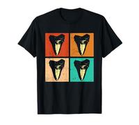 Megalodon Teeth in Retro Colors - Megalodon Shark T-Shirt
