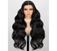 MEGALOOK 12A Glueless Wigs Human Hair 5x6 Pre Cut HD Lace Front Wig Human Hair 210% Density Ready to Go Glueless Body Wave Wig Real Pre Plucked Bleached Tiny Knots 24 Inch
