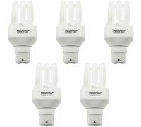 Megaman 5 x 9w Compact Energy Saving Bayonet Cap BC B22 Light Bulb [ Replaces 50w ]