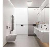 MEGAMAN Bruno LED ceiling light, 60 cm, 23 W, IP44, white