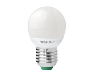 MEGAMAN E27 3.5 W golf bulb LED bulb matt, 2,800 K
