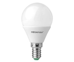 MEGAMAN LED bulb E14 drop 3.5W, warm white, dimmable
