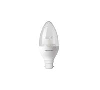 Megaman LED Candle 6W B22d Clear Very Warm WhiteDim to Warm Dimmable