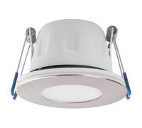 MEGAMAN LED recessed spotlight Tego Slim, 2,800 K, nickel, IP65