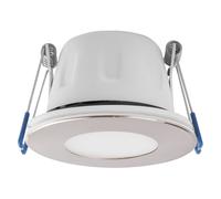 MEGAMAN LED recessed spotlight Tego Slim, 4,000 K, nickel, IP65