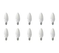 Megaman Non-Dimmable Candle LED Light Bulb, E14, 5.5 Watt, 2800K Colour Temperature, Warm White 10 Packs