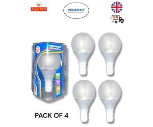 Megaman Round Golf Mini Bulb Low Energy Power 7w Pack 4 New Uk Stock Warm White