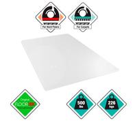 Floortex Megamat Heavy Duty Polycarbonate Non-Slip Chair Mat For Carpet & Hard Floors - 115 X 150Cm, Supports Up To 500 Lbs