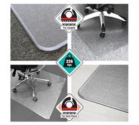 Floortex Megamat Heavy Duty Polycarbonate Non-Slip Chair Mat For Carpet & Hard Floors - 115 X 150Cm, Supports Up To 500 Lbs