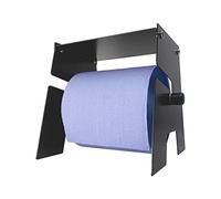 MegaMaxx Blue Roll and Paper Holder with Storage Shelf and Desktop Tabletop - Industrial Free Standing Tissue Paper Towel Holder Wall-Mountable Dispenser (Made in UK, Black)
