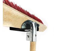 MegaMaxx DIY Tool Wall Holder Hooks for Brush Mop and Broom Rack - Wall Mounted Hanger Racking Storage Bracket Unit for Workshop, Warehouse, Shed, Garage (Black)