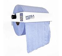 MegaMaxx Tear Away Blue Roll and Paper Towel Holder - Industrial Tissue Paper Towel Holder Wall-Mountable Dispenser for Office, Home, Warheouse, Workshop, Shed, Garage, Bathroom