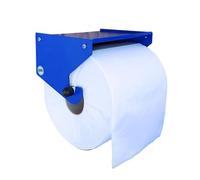 MegaMaxx UK Jumbo Blue Roll Holder With Shelf - Wall Mounted Dispenser - Portable Industrial Paper Storage Shelf for Workshop, Kitchen, Toilet, Restaurant, Paper Towel (Blue)