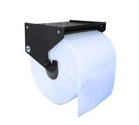 MegaMaxx UK Jumbo Blue Roll Holder With Shelf - Wall Mounted Dispenser - Portable Industrial Paper Storage Shelf for Workshop, Kitchen, Toilet, Restaurant, Paper Towel (Black)