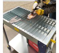 Megamaxx Uk™ Plasma Cutting Table & Workbench - Flat-Pack Work Table - 83Cm X 45Cm X 90Cm High - Wheels Included