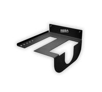 MegaMaxx UK Textured Black Wall Mount Drill & Angle Grinder Holder - Dual Storage Bracket for Power Tools - British Steel - 170mm Width