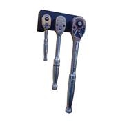 MegaMaxx UK Wall Mount Ratchet Holder (Sitable for 3 Sizes) - Tool, DIY, Toolbox, Wrench, Spanner, Workshop, Warehouse, Garage, Shed, Home, Universal, Drive, Socket, Torx, Tidy (Textured Black)