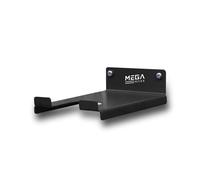 MegaMaxx UK Wall Mount Tape Gun Holder - Textured Black Finish - Single Slot Steel Bracket for Parcel Packing, Warehouse Use & Sellotape Dispensers - Ideal for Offices, Workbenches & Dispatch Stations