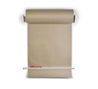 MegaMaxx Wall Mount Kraft Brown Paper Roll Holder with Cutting Bar for Office, Home, Restaurant, Coffee Shop- 650mm Wider Craft Roll Holder (665x130 mm, White)