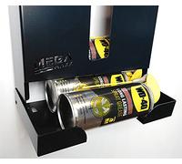 MegaMaxx Wall Mounted Can Holder for Aerosol, Grease and Silicone Adhesive Tube- Spray Storage Dispenser Unit for Garage, Workshop (Grease Cartridge, Black)