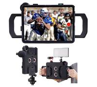 MegaMount Multimedia Rig Case Stabilizer for Apple iPad Pro 12.9" Latest 2021-22 5th Gen M1 2020 4th GEN and 2018 3rd Gen Attach Lenses Lights Mics for Video Recording. Mounts on Tripods and Monopods