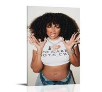 Megan Thee Stallion Waterproof And Stain Resistant Wall Paintings High-definition Spray Painted Decorative Paintings Study And Coffee Shop Decorations Fade ResistantFrame-style08x12inch(20x30cm)