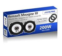 Megane 3 Speaker upgrade Rear Door Alpine car speakers 5.25" 13cm 200W