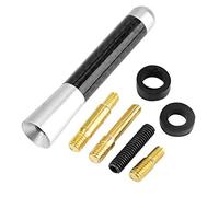 Megane Antenne - Short White Car Antenna Mini-Antenna Car Topper Antenna Replacement 3擟Arbon Fiber Screw Radio Short Antenna Aerial Replacement For Universal Car Modification (Silver)